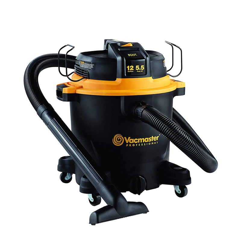 Wet//Dry Vacuum with 2-Stage Motor Wall Mountable and with Remote Control 5 Peak HP Vacmaster 5 Gallon