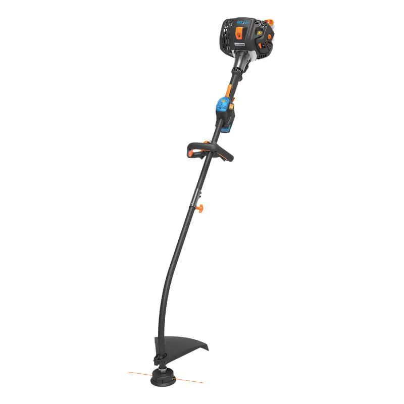 Lawnmaster 26cc Gas NO-PULL™ 2-Cycle 17” curve shaft String Petrol Trimmer